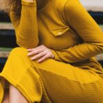 Fashion Bloggers - Women's Yellow Long-sleeved Dress
